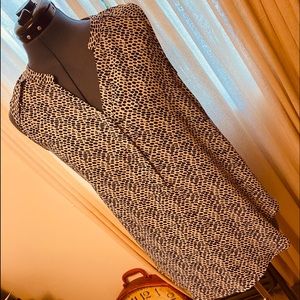 Navy and Cream sleeveless Tunic